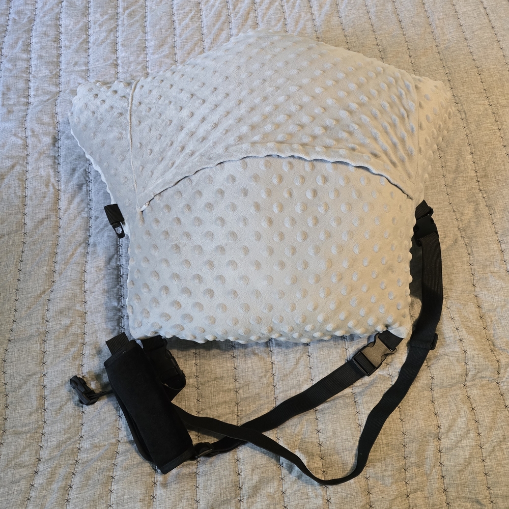 Adjustable Gray Travel Pillow